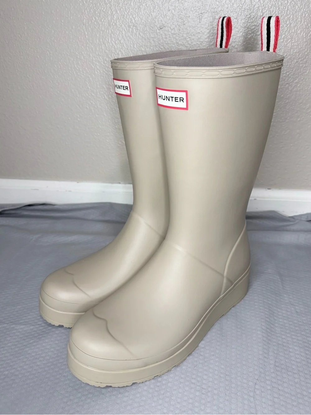 Hunter Women’s Original Play Tall Zinc Tan Waterproof Rain Boot -Sz 11, Like New